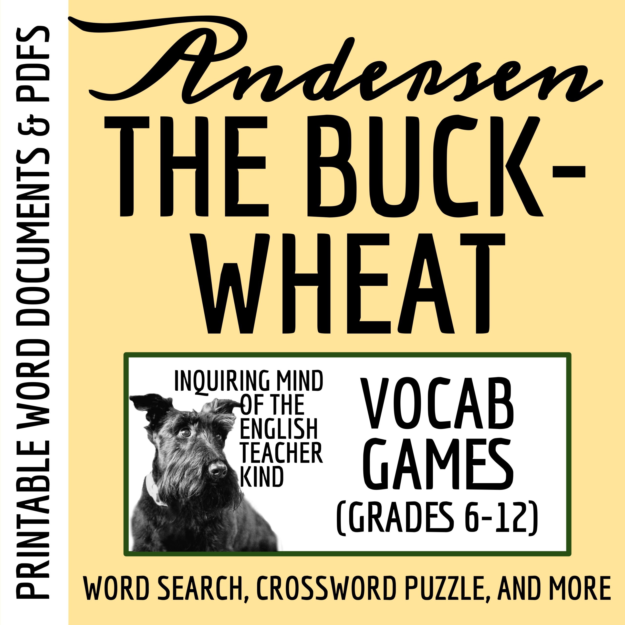 "The Buckwheat" by Hans Christian Andersen Vocabulary Games for High School