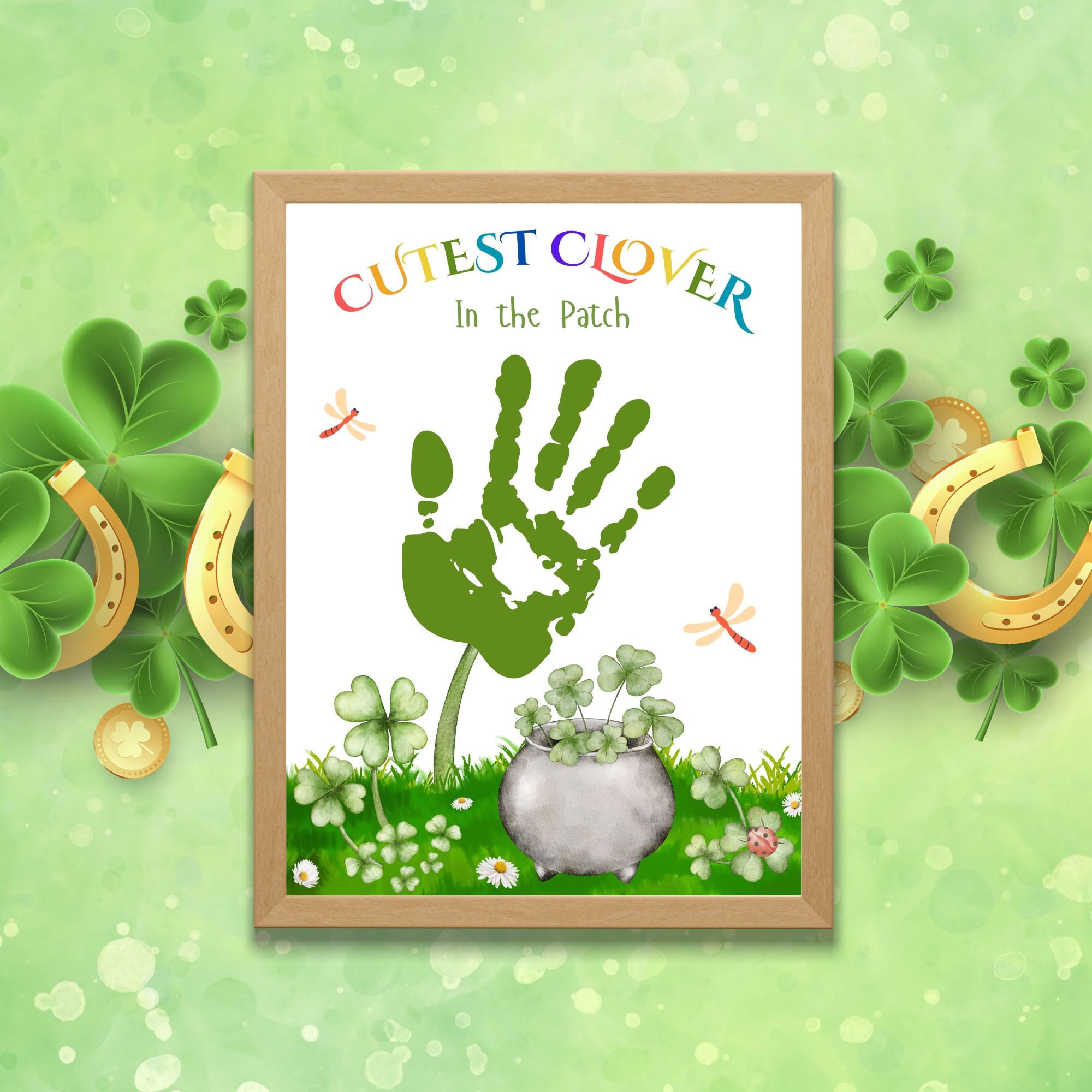 Cutest Clover Handprint Craft – St. Patrick’s Day Printable for Kids