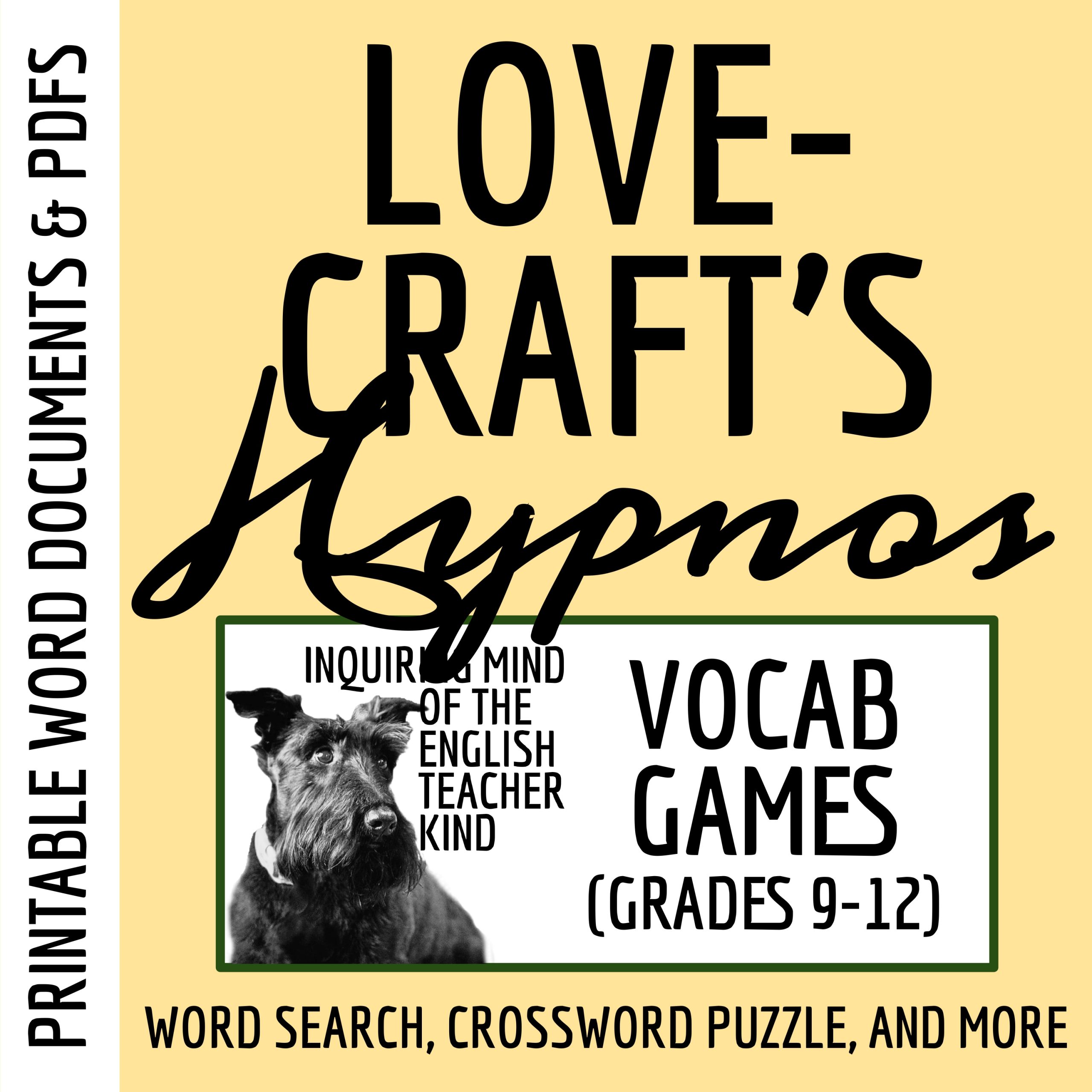 "Hypnos" by H.P. Lovecraft College Readiness Vocabulary Games for High School