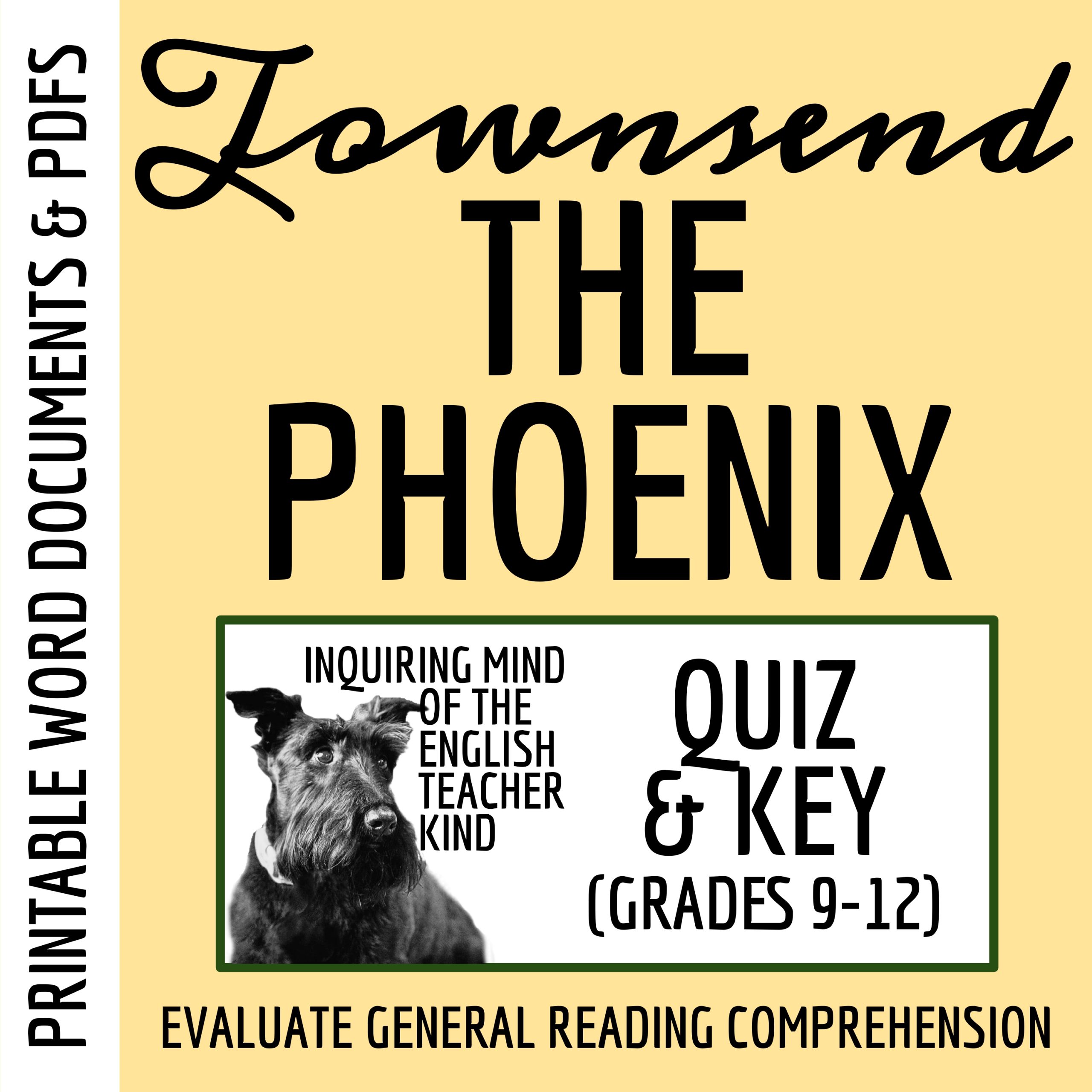 "The Phoenix" by Sylvia Townsend Warner Quiz and Answer Key (High School Short Story)