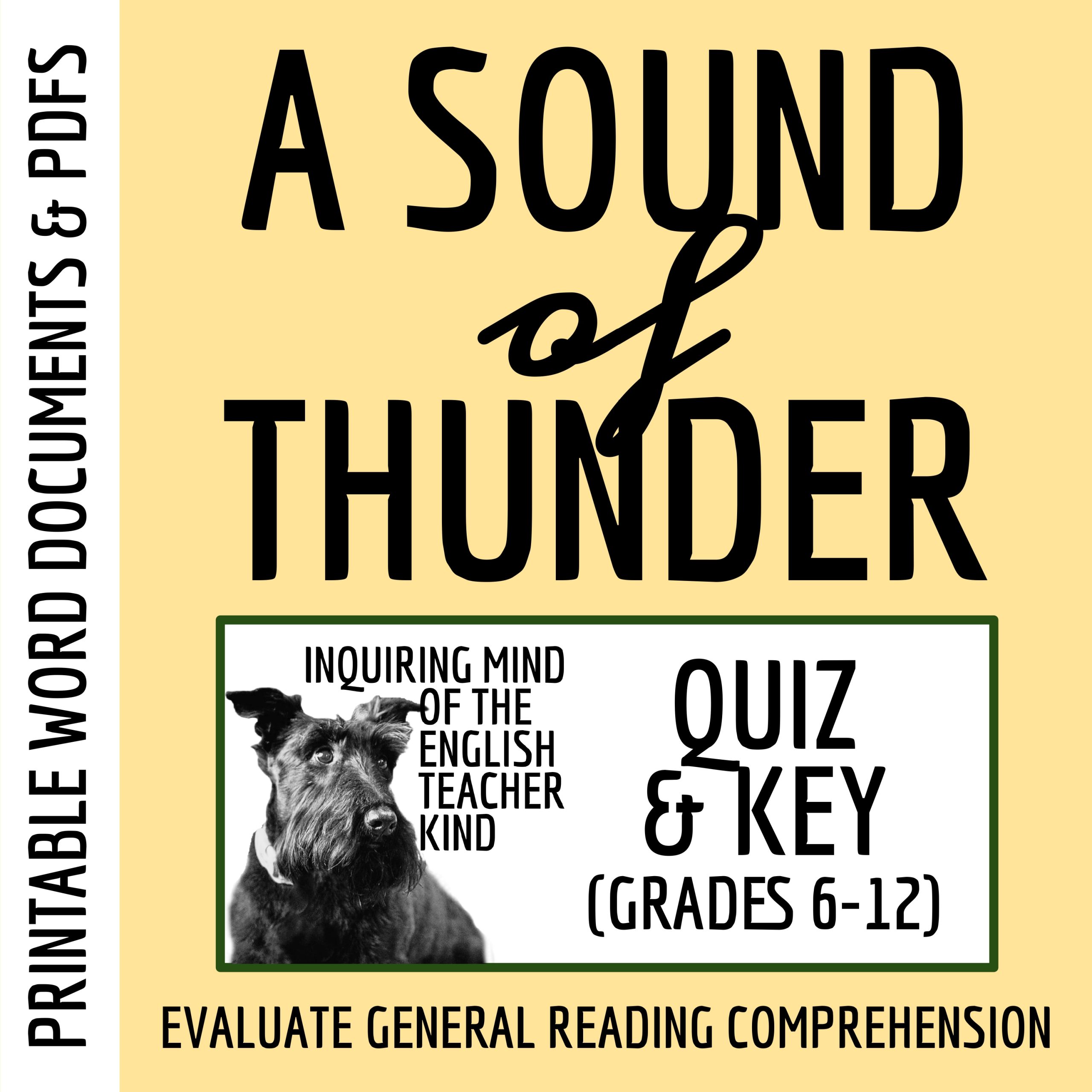 "A Sound of Thunder" by Ray Bradbury Quiz and Answer Key (Science Fiction Short Story)