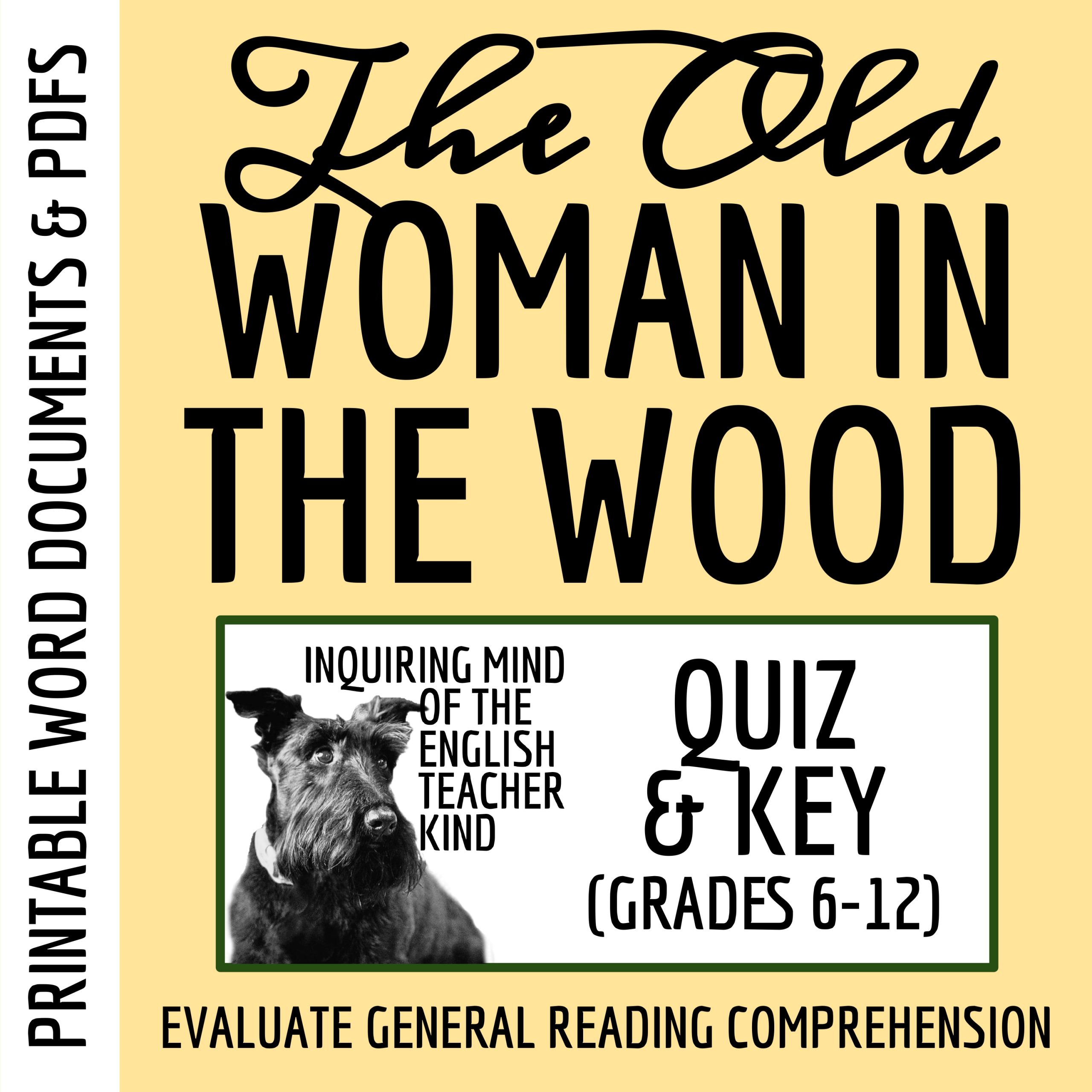 "The Old Woman in the Wood" Quiz and Answer Key (Grimm's Fairy Tales)
