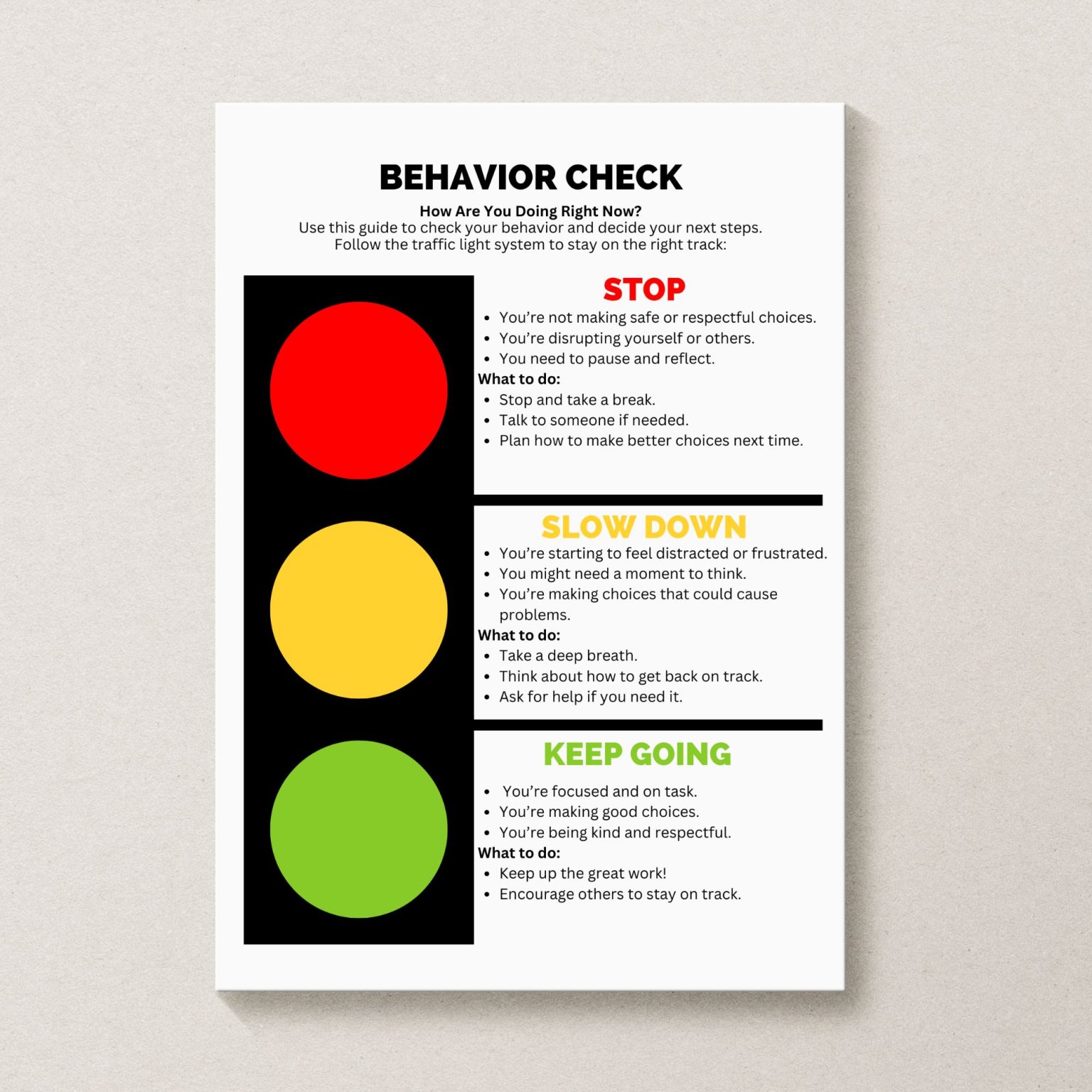 Behavior Chart | Made By Teachers