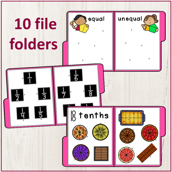 Fractions Adapted Books File Folders Clip Cards Interactive Resources ...