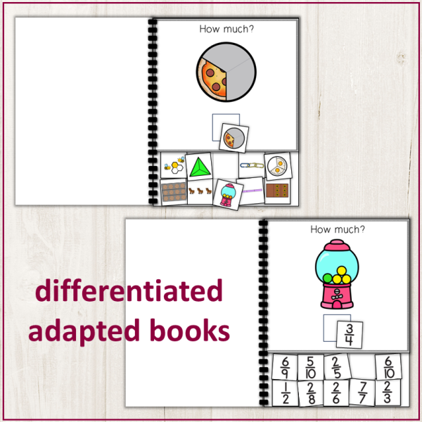 Fractions Adapted Books File Folders Clip Cards Interactive Resources ...