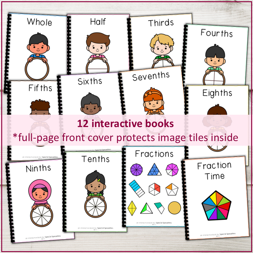 Fractions Adapted Books File Folders Clip Cards Interactive Resources ...
