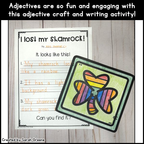 St. Patrick's Day Adjective Craft & Writing | Made By Teachers