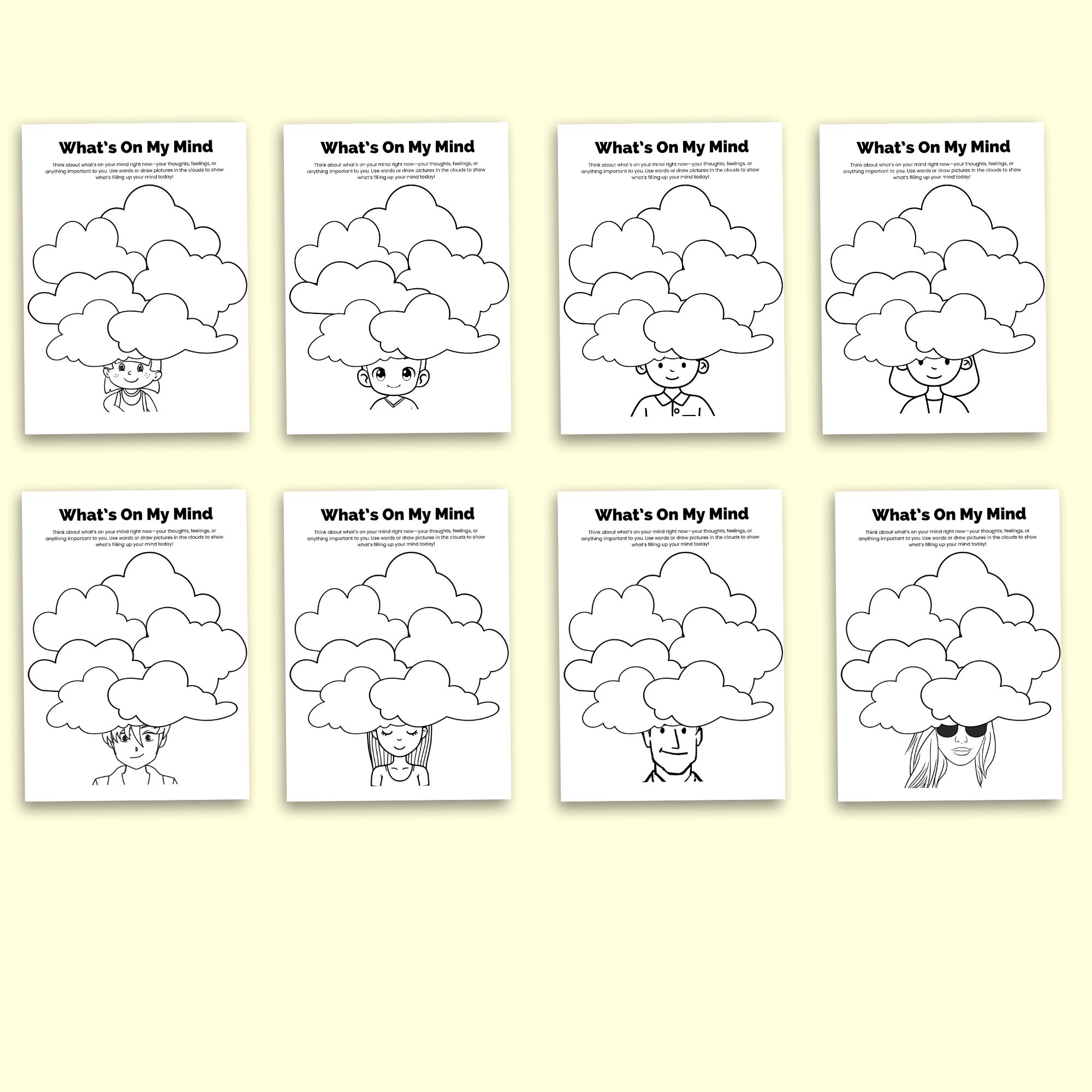 What's On My Mind? Free Printable Emotional Awareness Worksheet for Kids & Students