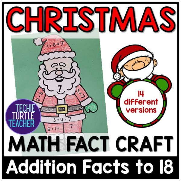 Christmas Math Craft: Santa Addition Facts Center Activity | Made By ...