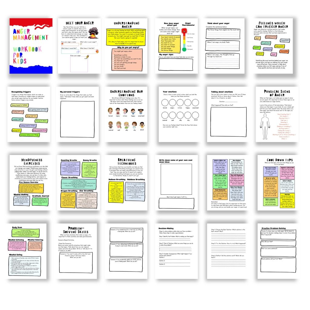 Anger Management Workbook & Games for Kids - Made By Teachers
