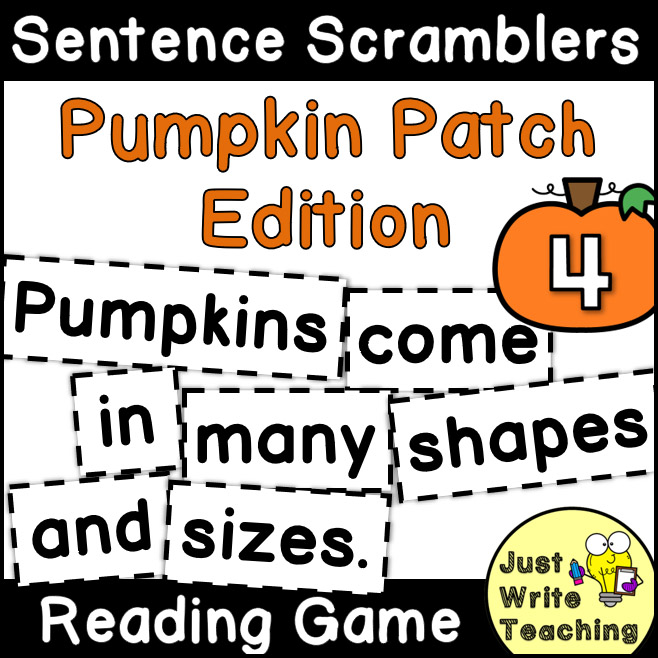 Pumpkin Patch - Sentence Scramblers Reading Game