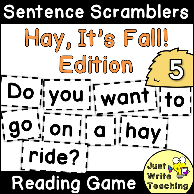 Hay, It's Fall! - Sentence Scramblers Reading Game