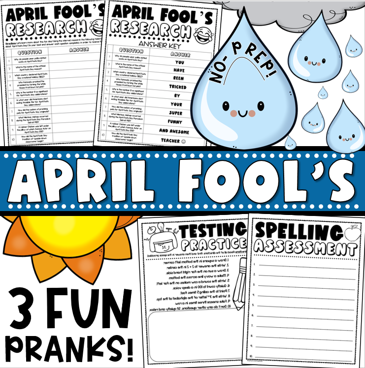April Fool's Day Pranks- Backwards Directions, Spelling Test, Endless Research