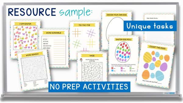 Easter Activity Workbook Jesus is Risen Puzzles Brain Breaks Games Time ...