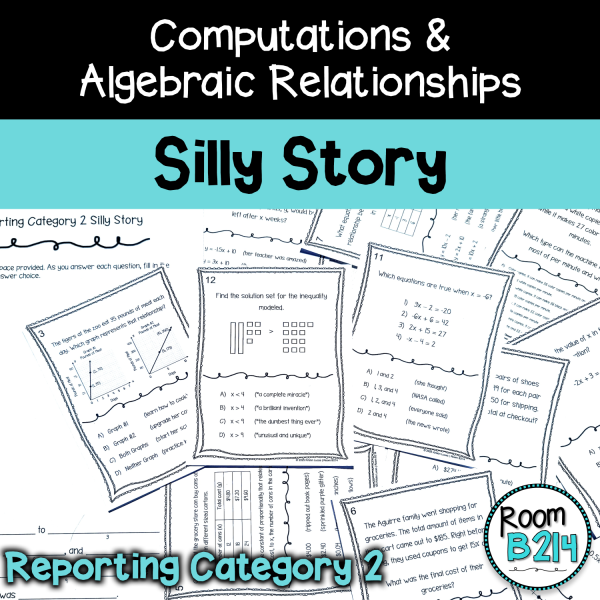 7th Grade Math RC 2: Computations and Algebraic Relationships Silly ...