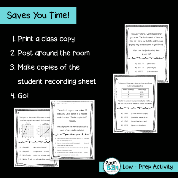 7th Grade Math RC 2: Computations and Algebraic Relationships Silly ...