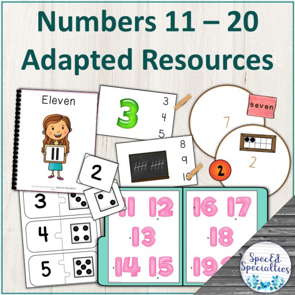 Numbers 11 - 20 Adapted Books File Folders Clip Cards Interactive ...