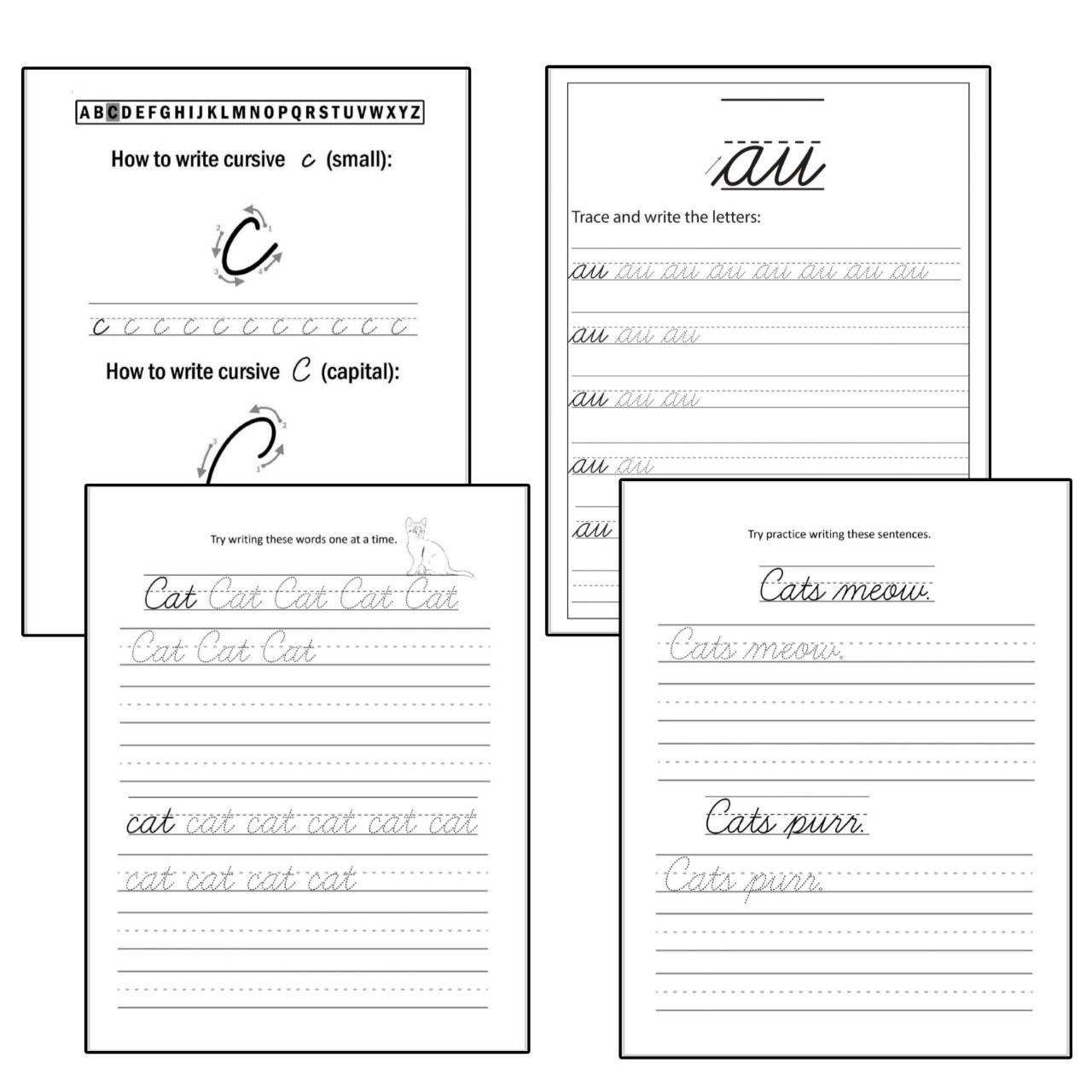 Cursive Handwriting Workbook | Learn American Cursive | Made By Teachers