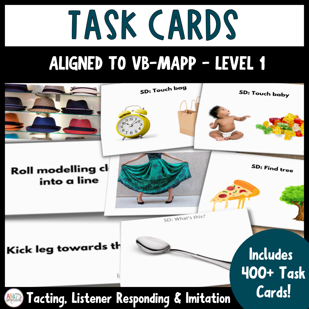 VB-MAPP Aligned Task Cards | Level 1 Bundle