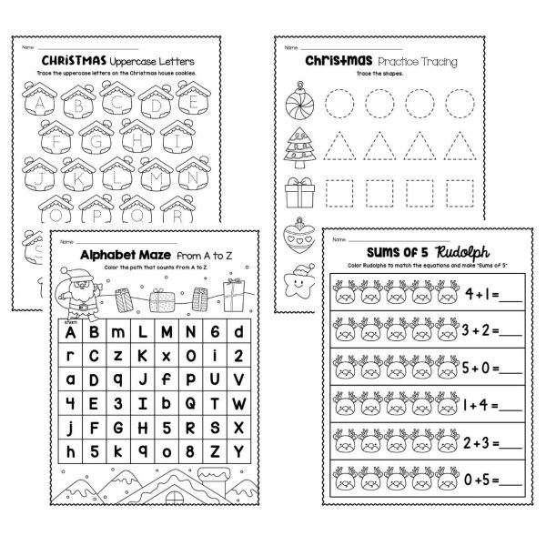 Christmas Fun Worksheets for Pre-K | No Prep | Made By Teachers