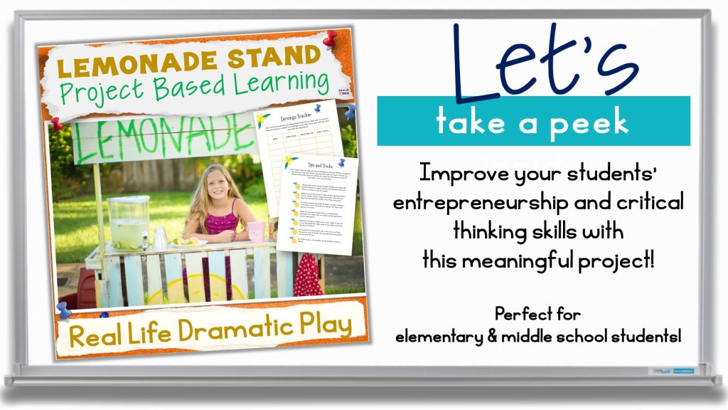 Lemonade Stand Project Based Learning Business Plan Entrepreneurship ...