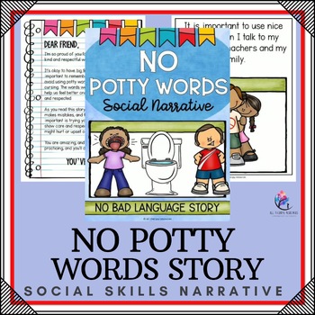 SWEARING & CURSING Social Narrative - No Potty Words Social Stories - Classroom