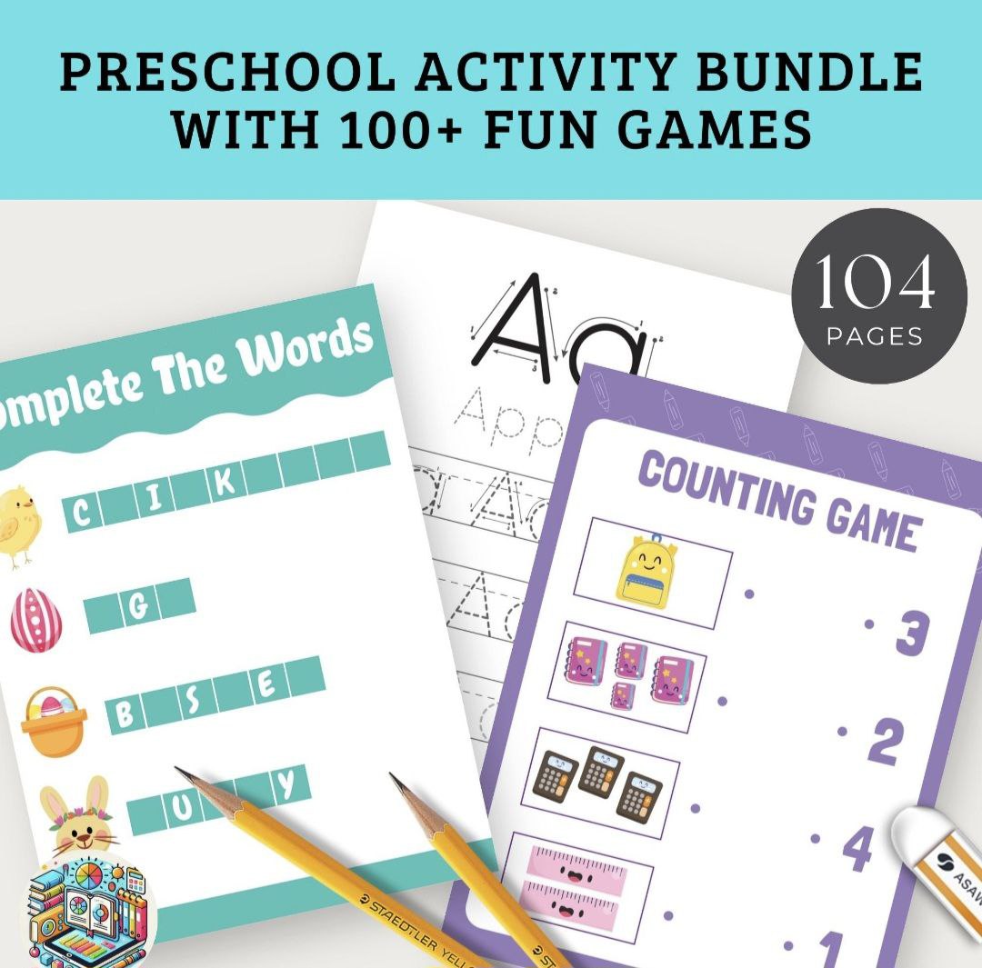 Discover an Affordable Preschool Activity Bundle with 100+ Fun Games!