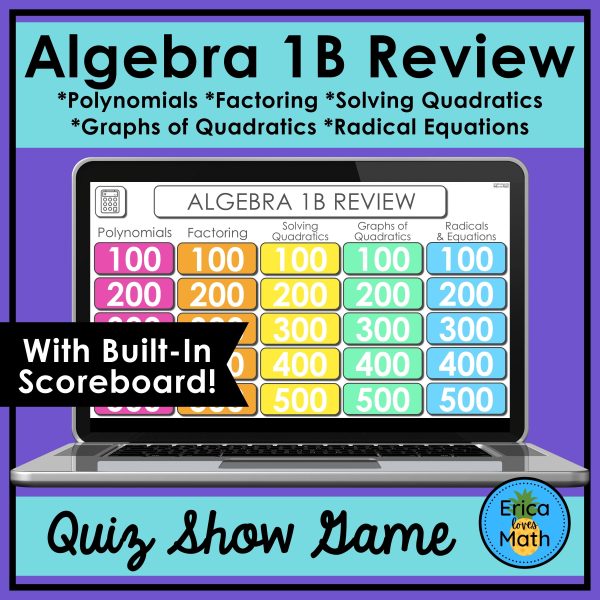 Algebra 1 End of Year EOC Review Game (Part B) | Made By Teachers