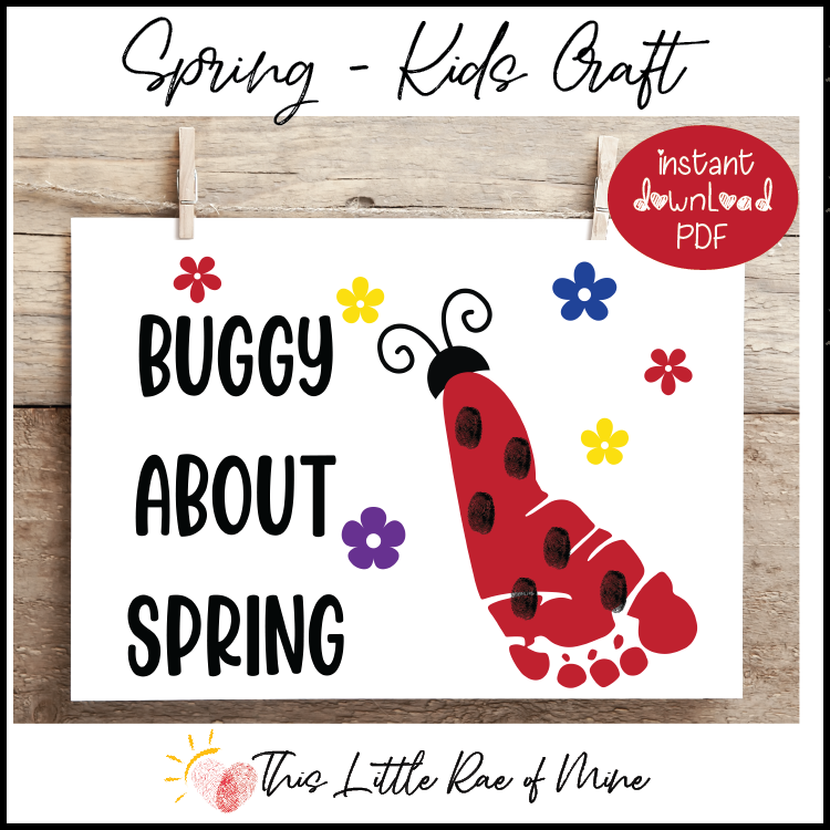 Buggy about Spring - First Day of Spring - Lady Bug - keepsake - printable