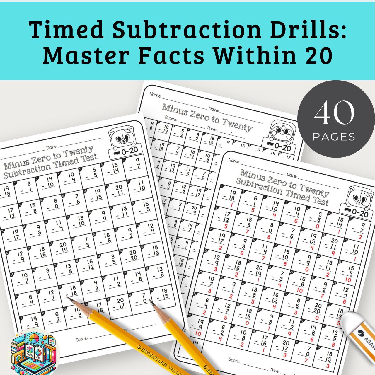 Timed Subtraction Drills: Master Facts Within 2