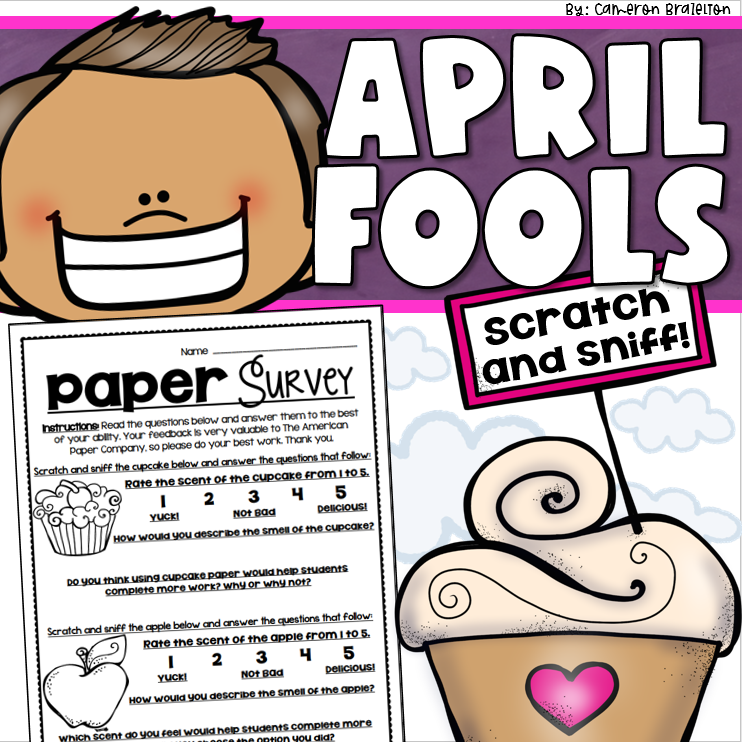 April Fool's Day Prank Scratch and Sniff Paper