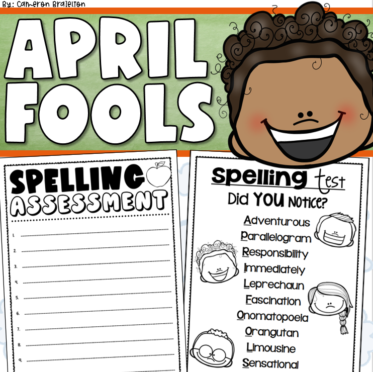 April Fool's Day Challenging Spelling Test Classroom Prank