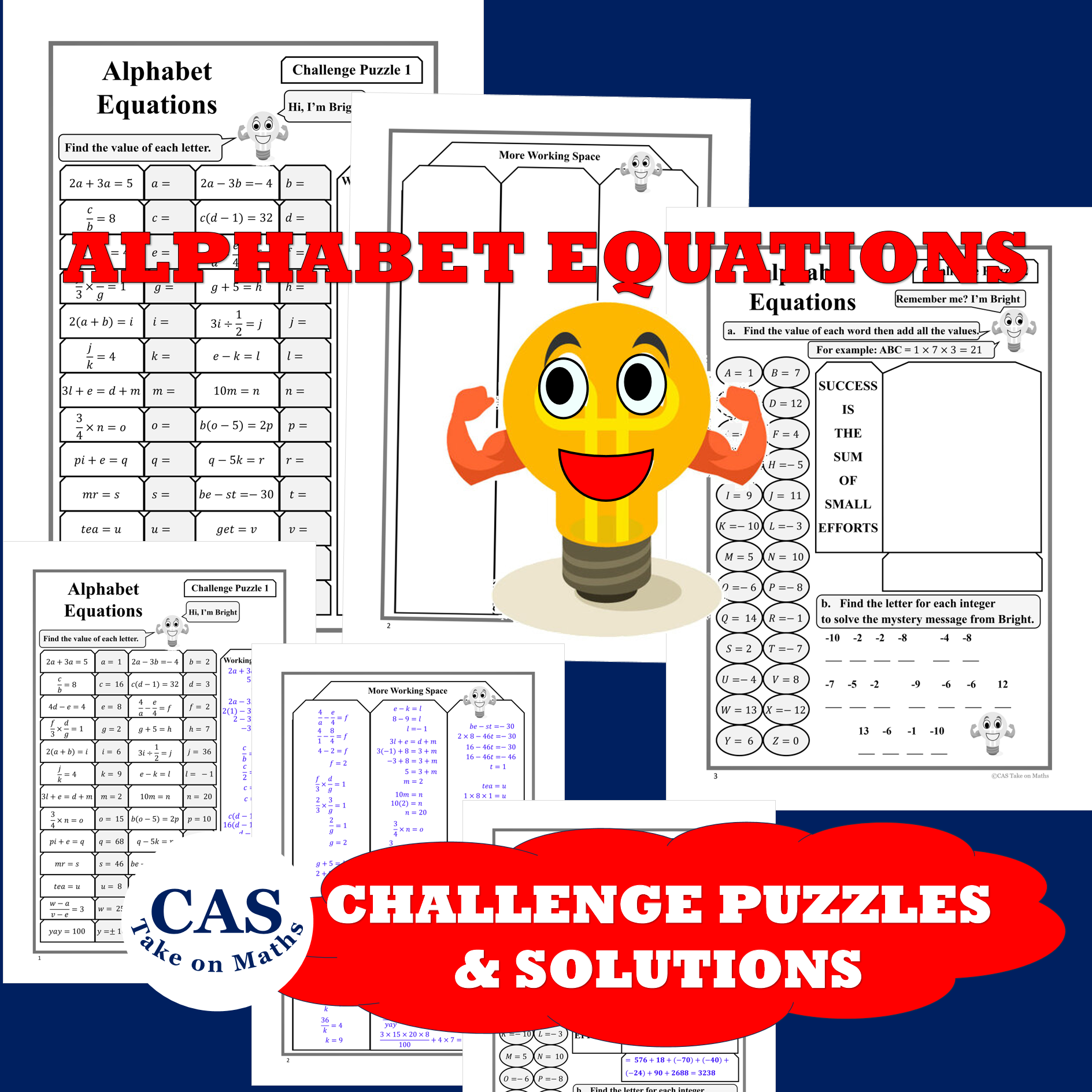 ABC Equations - Algebra Challenge Puzzles