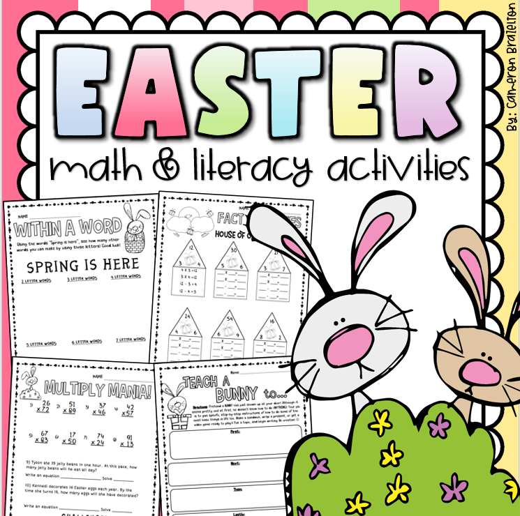 Easter Activities Spring Math and Writing