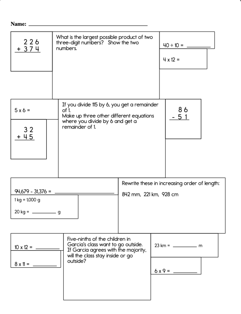 6th Grade Math Mastery: Engaging Worksheets & Real-World Problem ...
