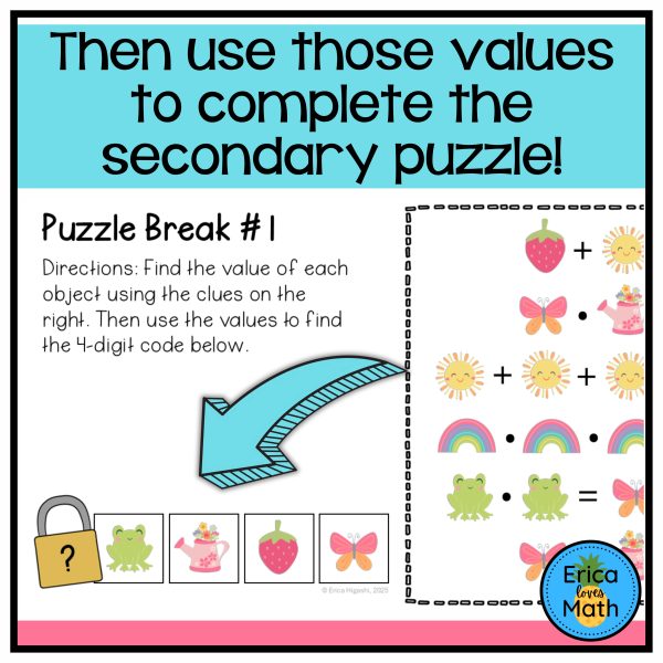 Math Logic Puzzle Activity for Spring and Easter Brain Break | Made By ...