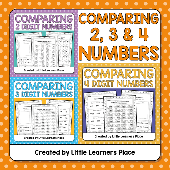 Comparing 2, 3 & 4 Digit Numbers | Greater Than Less Than & Equal To