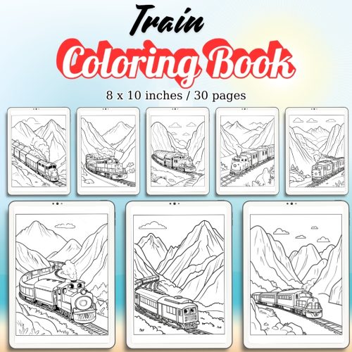 Train Coloring Pages / Sheets of Train {Coloring Book} | Made By Teachers