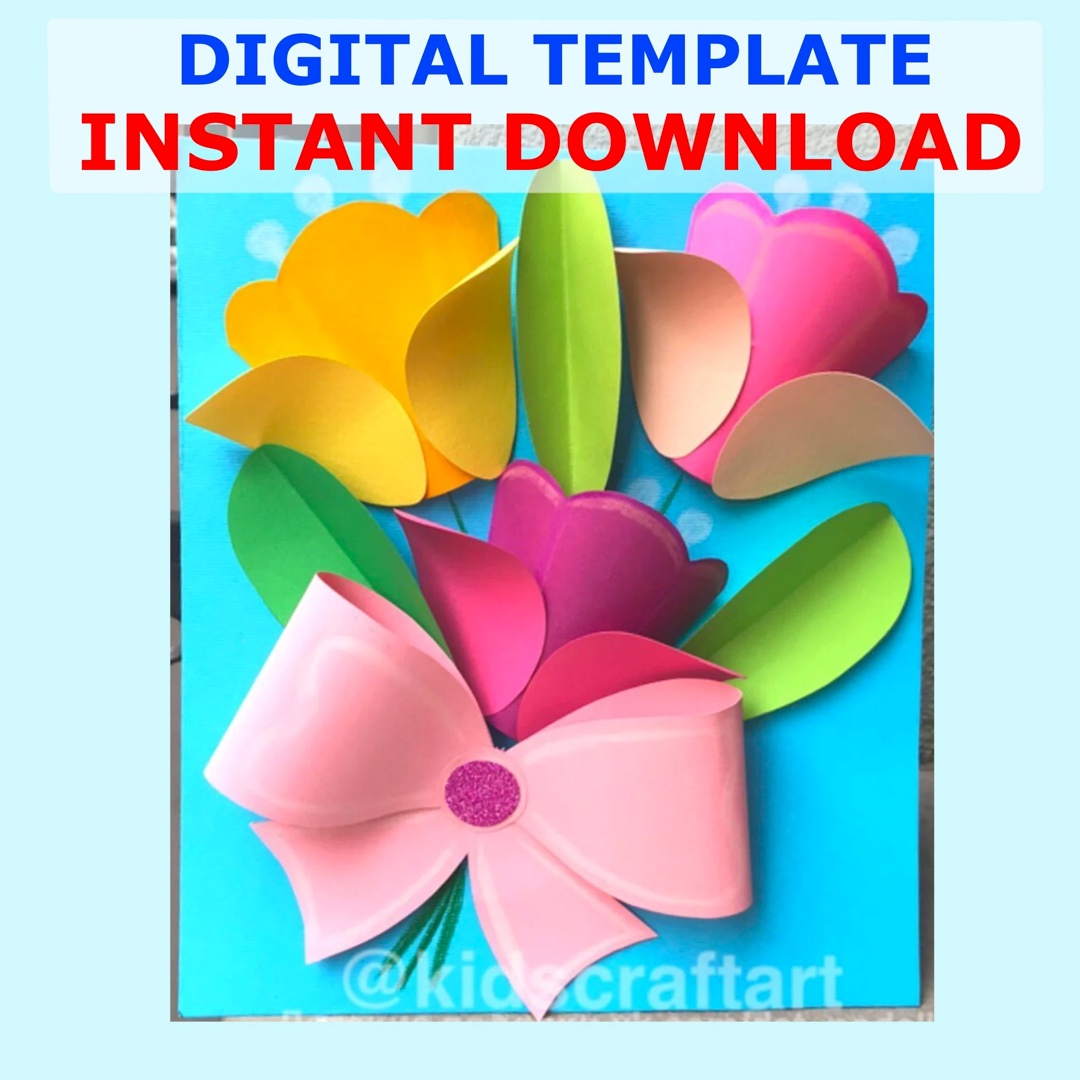 BUNDLE Flower Spring Mother’s Day Card Mom Craft March April May Crafts ...