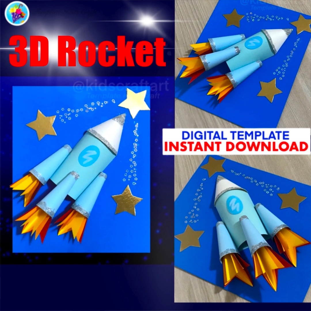 3D Rocket Science Project Outer Space Stars Craft Planets Exploring Solar System
