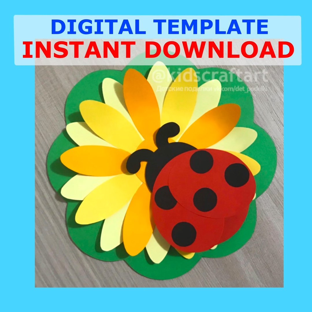 Ladybug Flower Summer Spring Craft May Card Insect Activity Bulletin Board Ideas