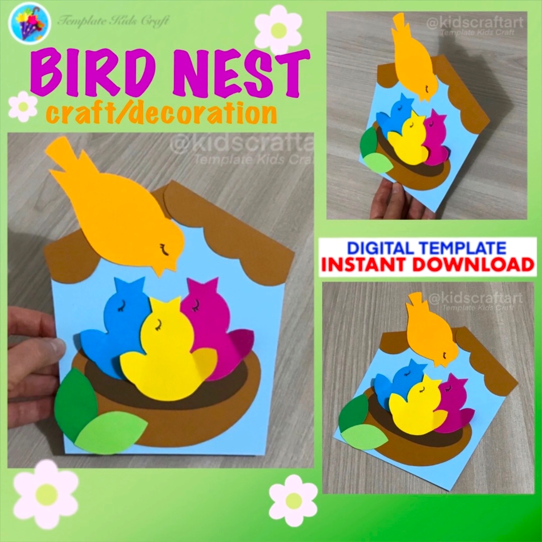 Bird Nest Spring Chick Summer Craft Activity Crafts Decoration Bulletin Board