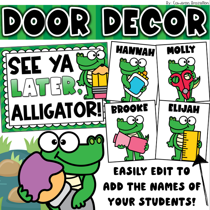 End of the Year Bulletin Board Door Decorations Alligator Theme