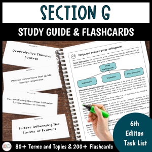 BCBA® Exam Prep Materials for 6th Edition | Section G Study Guide + Flashcards