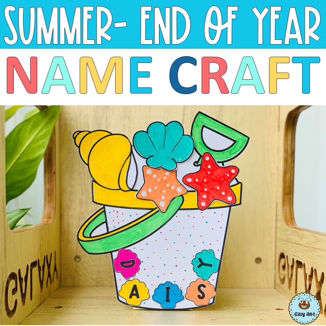 Bucket Summer Name Craft Writing Activity/ Beach May June End of Year Craft