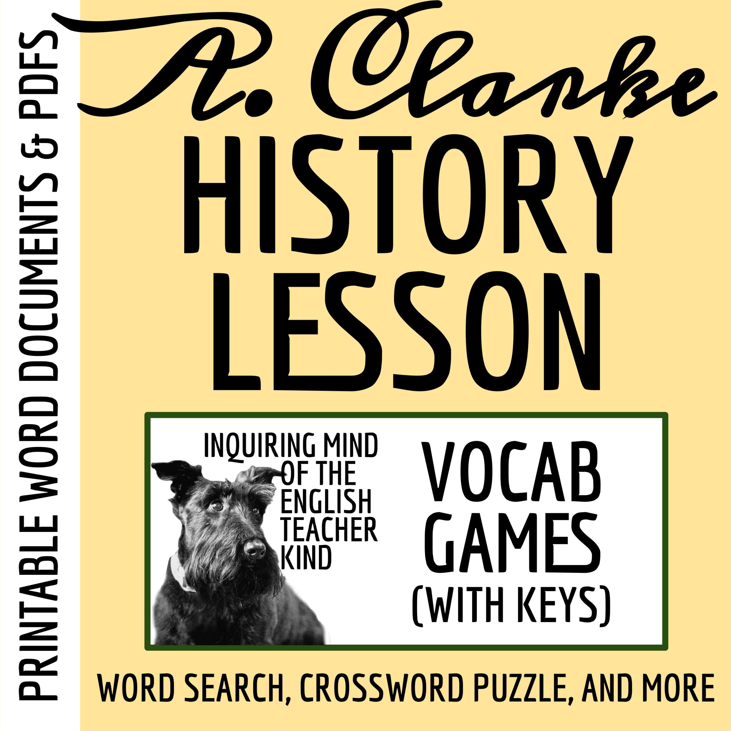 "History Lesson" by Arthur C. Clarke Vocabulary Games for High School