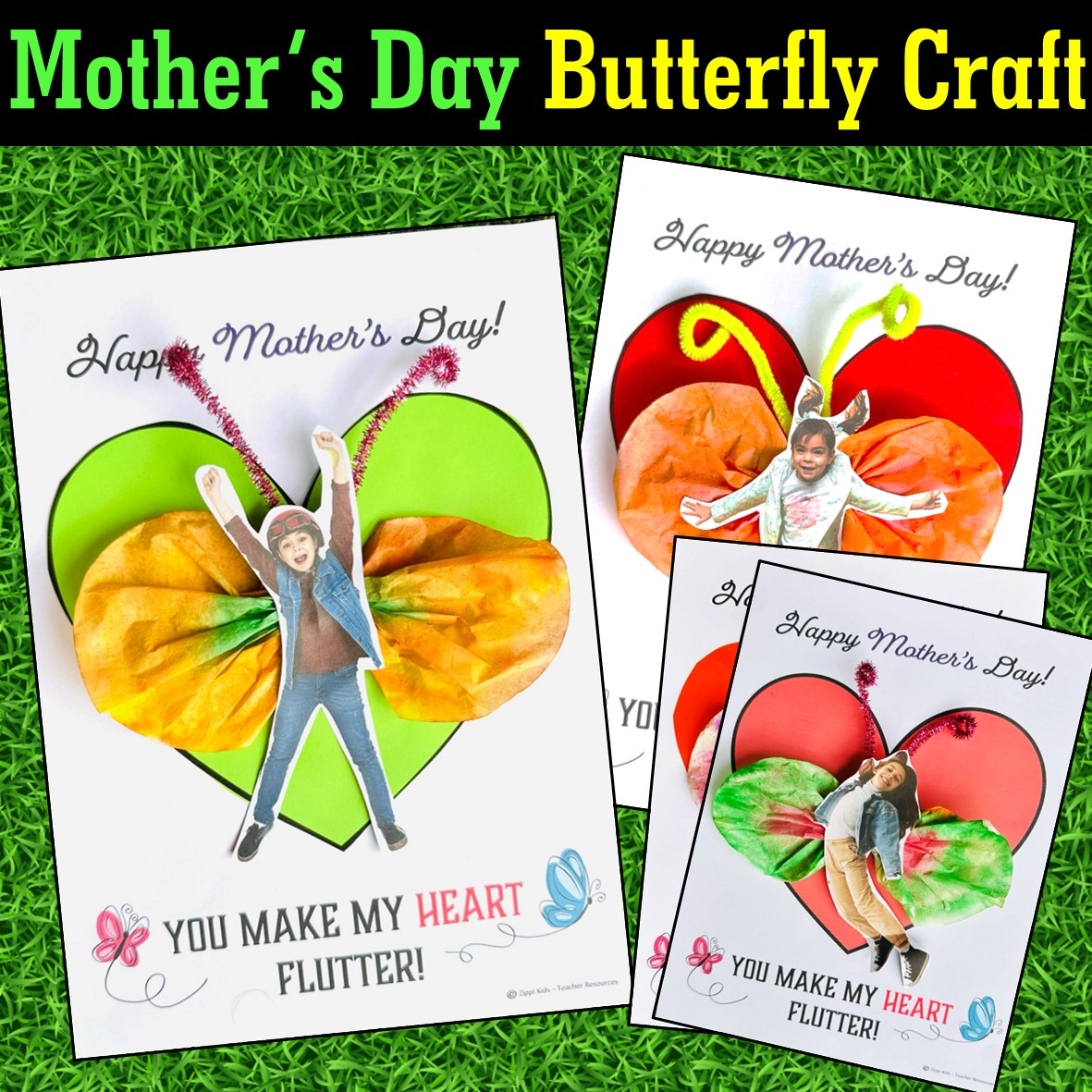 Mother's Day Craft Activities, Mothers Day Butterfly Card