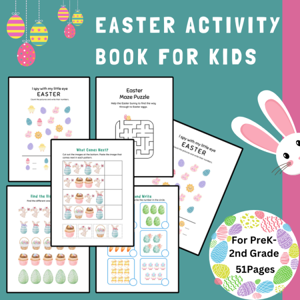 Easter Fun Pack! Activity Book with Puzzles, Crafts, and Literacy ...