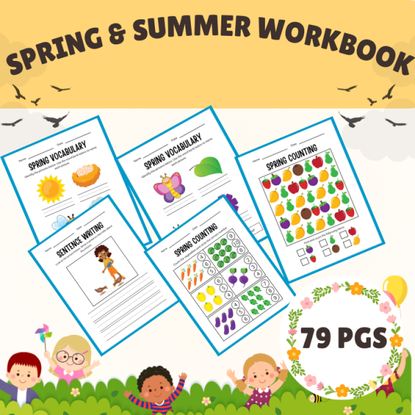 Kids' Spring & Summer Workbook – Educational Worksheets, Crafts, and ...