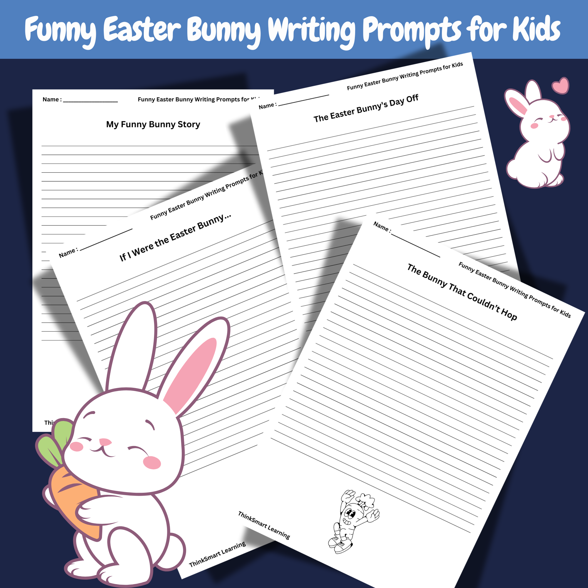 Easter Bunny Craft for Spring Funny Bunny Writing Prompts for Kids